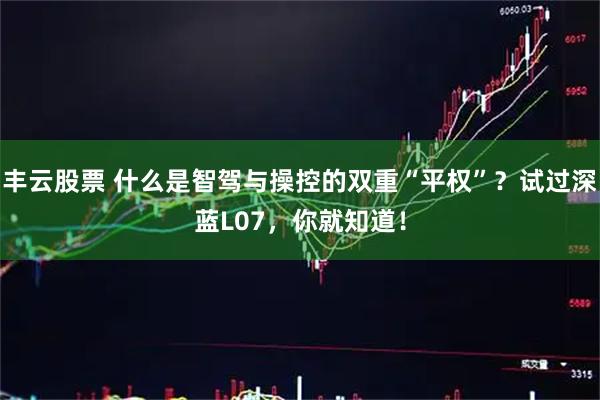 丰云股票 什么是智驾与操控的双重“平权”？试过深蓝L07，你就知道！
