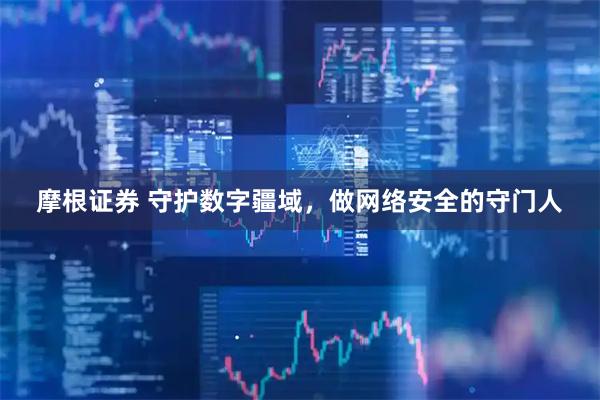 摩根证券 守护数字疆域,做网络安全的守门人