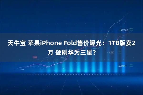 天牛宝 苹果iPhone Fold售价曝光：1TB版卖2万 硬刚华为三星？